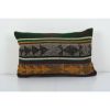 Vintage Mid Century Goat Hair Brown Kilim Pillow | Cushion in Pillows by Vintage Pillows Store. Item composed of cotton