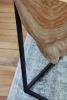 Live Edge Honey Locust Waterfall C Table with Black Metal | Bedside Table in Tables by Hazel Oak Farms. Item composed of wood & steel