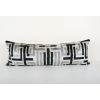 Ikat Lumbar Pillow Cover - Extra Long Beige Silk Ikat Velvet | Cushion in Pillows by Vintage Pillows Store