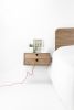 Walnut Floating Nightstand Bedside Table Drawer | Storage by Manuel Barrera Habitables. Item made of oak wood