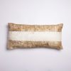 Natural Silk Lumbar Throw Pillow - Striped - 12"x24" | Sham in Linens & Bedding by Tanana Madagascar. Item made of wool with fiber