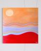Flow State - 30x30" oil on canvas - Abstract Ocean and Sun | Oil And Acrylic Painting in Paintings by Amy Straley