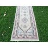 Vintage Traditional Turkish Kars Runner Rug with Pastel | Rugs by Vintage Pillows Store. Item made of cotton with fiber