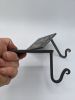 Hand Forged Iron Mantle Hook | Hardware by Element Metal & Woodcraft. Item composed of steel