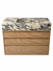Calacatta Viola Marble Sink with Wood Vanity | Water Fixtures by Vero Marble