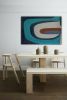 Mid Century Modern Geometric Wall Art | Oil And Acrylic Painting in Paintings by Berezart. Item made of canvas compatible with boho and minimalism style