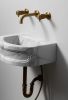 Modern-Minimalist Carrara Marble Sink: Timeless Elegance and Radiance for Your Bathroom | Water Fixtures by AYMARBLEDESIGN LLC