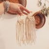 Mini Macrame Moons | Macrame Wall Hanging in Wall Hangings by Rosie the Wanderer. Item made of cotton with metal