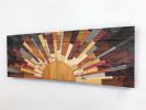 Sunrise At Night | Wall Sculpture in Wall Hangings by StainsAndGrains. Item composed of wood in contemporary or industrial style