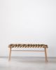 Truffle Velvet Woven Bench | Benches & Ottomans by Knots Studio