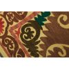 Vintage Yellow Suzani Wall Hanging Decor , Muted Old Embroid | Tablecloth in Linens & Bedding by Vintage Pillows Store