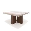 Quadrina Square Dining Table - Genuine Travertine Top | Tables by Holzsch