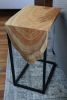 Live Edge Honey Locust Waterfall C Table with Black Metal | Bedside Table in Tables by Hazel Oak Farms. Item composed of wood & steel