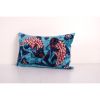 Fish Ikat Velvet Pillow, Handloom Silk Animal Lumbar Cushion | Pillows by Vintage Pillows Store