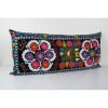 Vintage Black Velvet Dated Suzani Bedding Pillow Fashioned f | Cushion in Pillows by Vintage Pillows Store