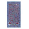 Silk Suzani Blue Table Runner With Pomegranate Design, Anima | Tablecloth in Linens & Bedding by Vintage Pillows Store