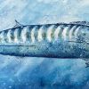 "Wahoo" 57 x 15 | Watercolor Painting in Paintings by Maya Murano Studio. Item composed of paper in art deco style