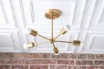 Sputnik Chandelier Gold Black - Model No. 6652 | Chandeliers by Peared Creation. Item composed of brass