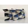 Handmade Triangle Ikat Velvet Pillow, Set of Two Blue Woven | Sham in Linens & Bedding by Vintage Pillows Store. Item made of cotton with fiber