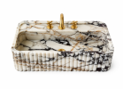 Fluted Calacatta Viola Marble Sink | Custom Wall Mounted Vanity | Water Fixtures by Vero Marble