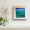 Mesmerise – Framed Original Oil Painting of Turquoise Sea Light and Hypnotic Water Reflections | Work by Eman's Gallery