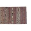 Vintage Beige Blue Caramel Striped Turkish Kilim Rug Runner | Runner Rug in Rugs by Vintage Pillows Store. Item made of wool & fiber