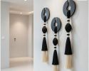 Black & White Macrame Wall Hanging, Modern Boho Wall Decor, Minimalist Fiber Art, Handmade Wall Art, Neutral Home Decor | Wall Hangings by İnanç Yılmaz