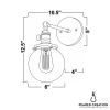 Smoked Globe Light -Interior Wall Sconce - Model No. 2435 | Sconces by Peared Creation. Item made of brass with glass