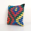 Decorative Turkish Kilim Pillow Cover, Geometric Organic Woo | Cushion in Pillows by Vintage Pillows Store