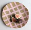 Pink Gingham Serving Platter | Serveware by Rosie Gore. Item composed of ceramic