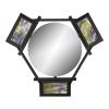 Hexagon Floating Mirror With Stained Glass | Decorative Objects by Sand & Iron