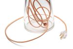 SERAFINA Lamp · Clear+Charcoal+Copper | Table Lamp in Lamps by LUMi Collection. Item made of copper with glass