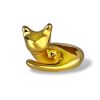Gold Curled up cat | Sculptures by YENNY COCQ