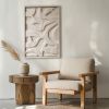 Sandy White Relief Wall Art: Modern 3D Texture Painting, Ornaments Bas-relief | Wall Sculpture in Wall Hangings by Vaiva Art Atelier