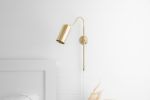 Plug-in Lighting - Bedside Sconce - Model No. 1132 | Sconces by Peared Creation. Item made of brass