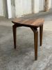 Modern Triangular Side Table: Hand-Sculpted Leg End Table, USA made | Tables by Marco Bogazzi