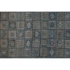 19th Century Shabby Chic Geometric Tribal Antique Caucasian | Area Rug in Rugs by Vintage Pillows Store. Item composed of cotton