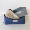 Storage basket. Grey, navy blue or beige. 1 pc. | Storage by DecoMundo Home. Item composed of fabric & aluminum compatible with minimalism and modern style