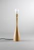 Modern Wood Table Lamp with Shade | Lamps by Manuel Barrera Habitables. Item composed of wood and cotton