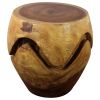 Haussmann® Wood Barrel Puzzle Drum Table 18 DIA x 18 inch | Coffee Table in Tables by Haussmann®