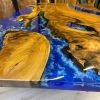 Custom Ocean Table, Epoxy Resin Table, Epoxy Dining Table | Tables by Ironscustomwood. Item made of walnut with synthetic