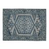 Authentic Turkish Oushak Blue Handmade Wool Rug with Rich | Area Rug in Rugs by Vintage Pillows Store. Item composed of wool & fiber