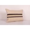 Vintage Hemp Turkish Kilim Pillow, Organic Wool Natural Turk | Cushion in Pillows by Vintage Pillows Store