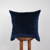 Deep Navy Blue Velvet Pillow 24x24 | Pillows by Vantage Design