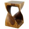 Haussmann® Original Wood Twist Stool 12 X 12 X 18 | Chairs by Haussmann®