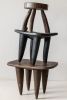 District Loom Large Black African Senufo Stool | Side Table in Tables by District Loom