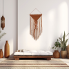 Pyramid in Rust | Macrame Wall Hanging in Wall Hangings by YASHI DESIGNS by Bharti Trivedi