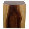 Haussmann® Wood Cube Table 20 in H x 18 in SQ Hollow inside | Coffee Table in Tables by Haussmann®