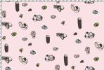 Gemstones, Rose Quartz | Fabric in Linens & Bedding by Philomela Textiles & Wallpaper. Item composed of cotton