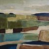 Au dela des champs | Oil And Acrylic Painting in Paintings by Sophie DUMONT.. Item composed of canvas in minimalism or contemporary style